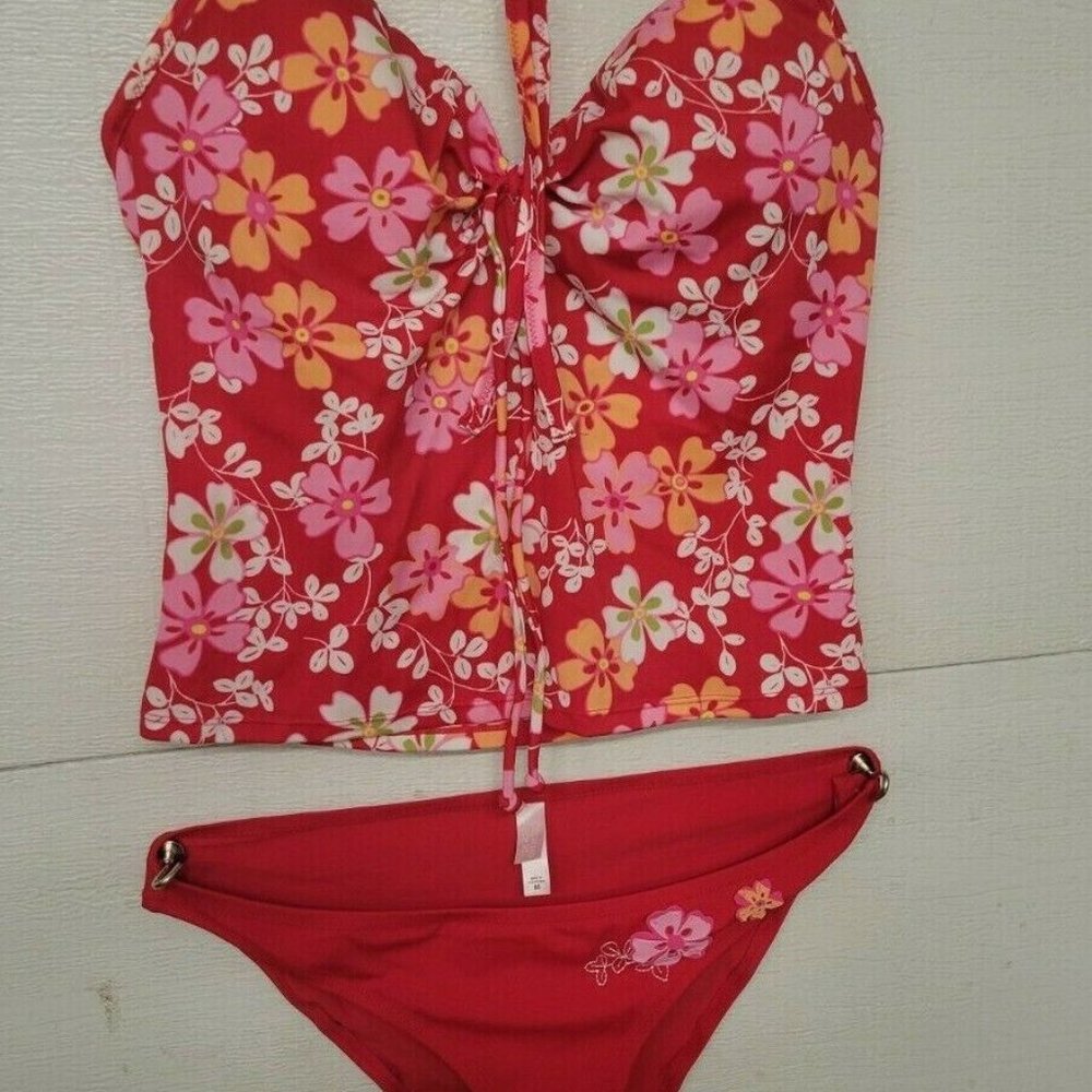 VICTORIA"S SECRET TANKINI SWIMSUIT MEDIUM BOTTOM 34C PADDED TOP